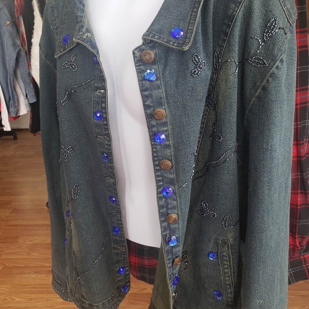 Embellished denim jacket